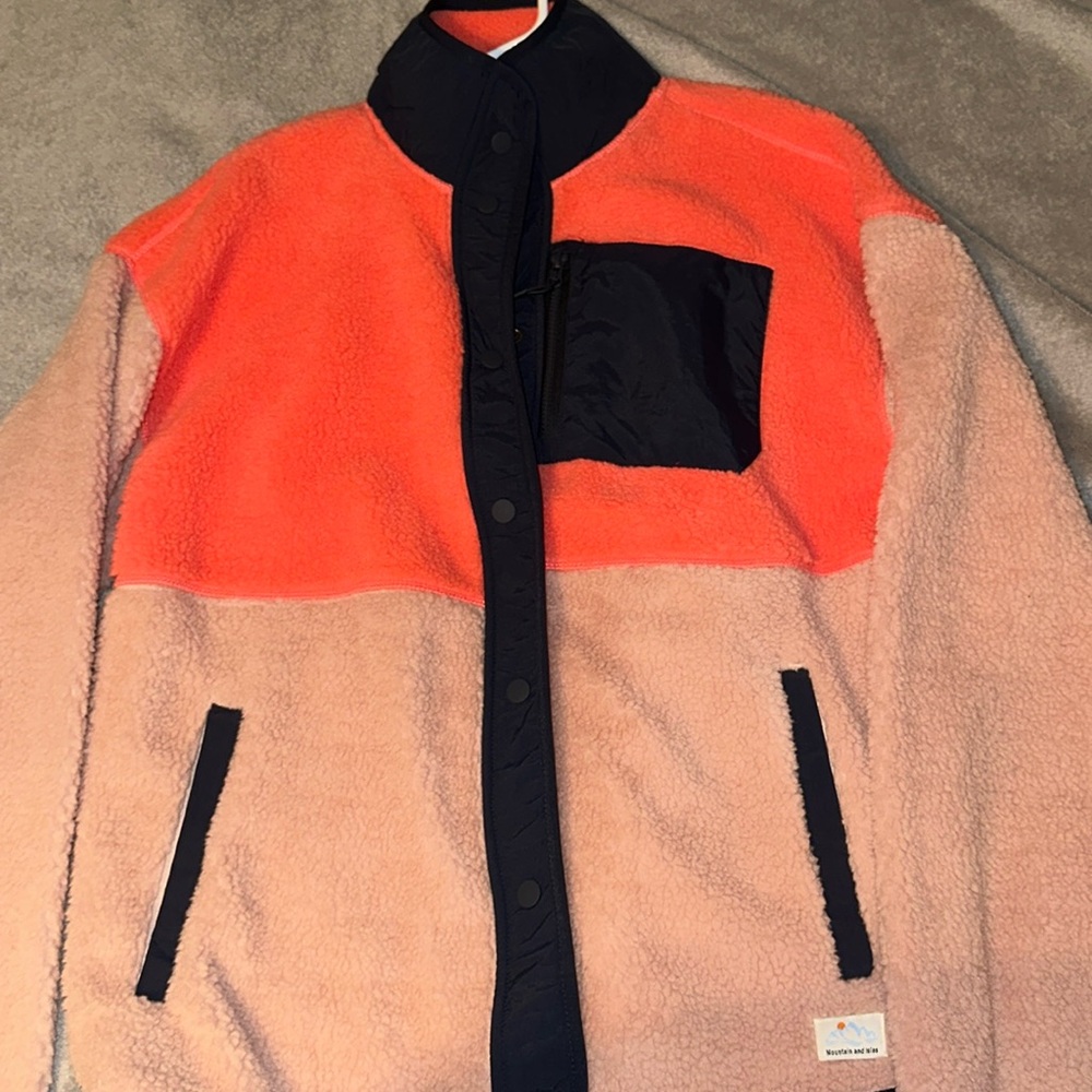 Colorblock Button up Jacket/Sweater